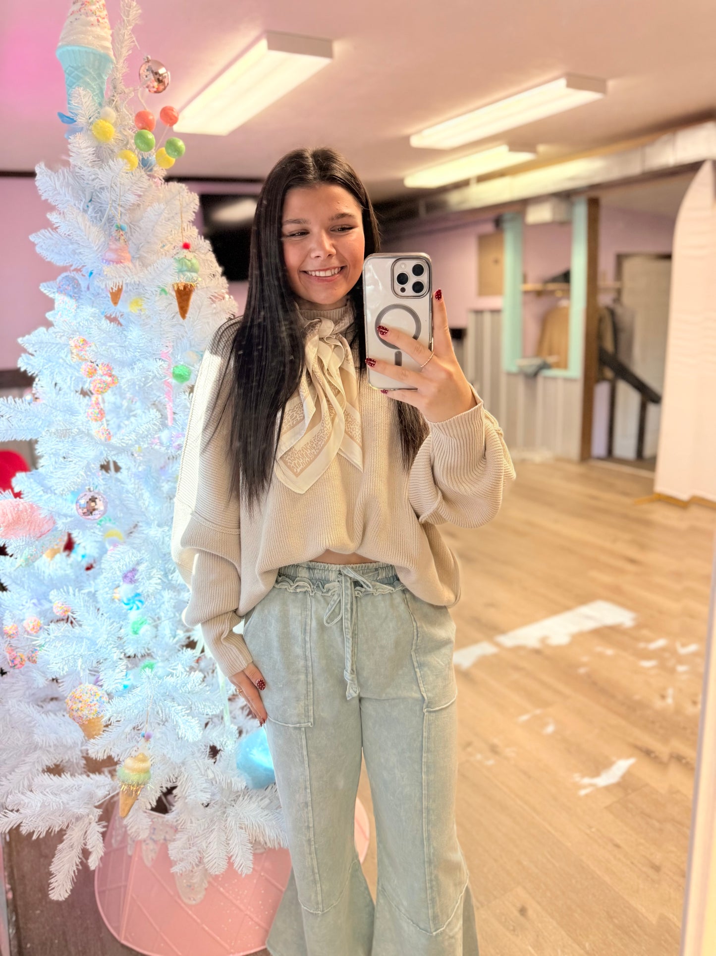 Mineral Washed Terry Knit Pants