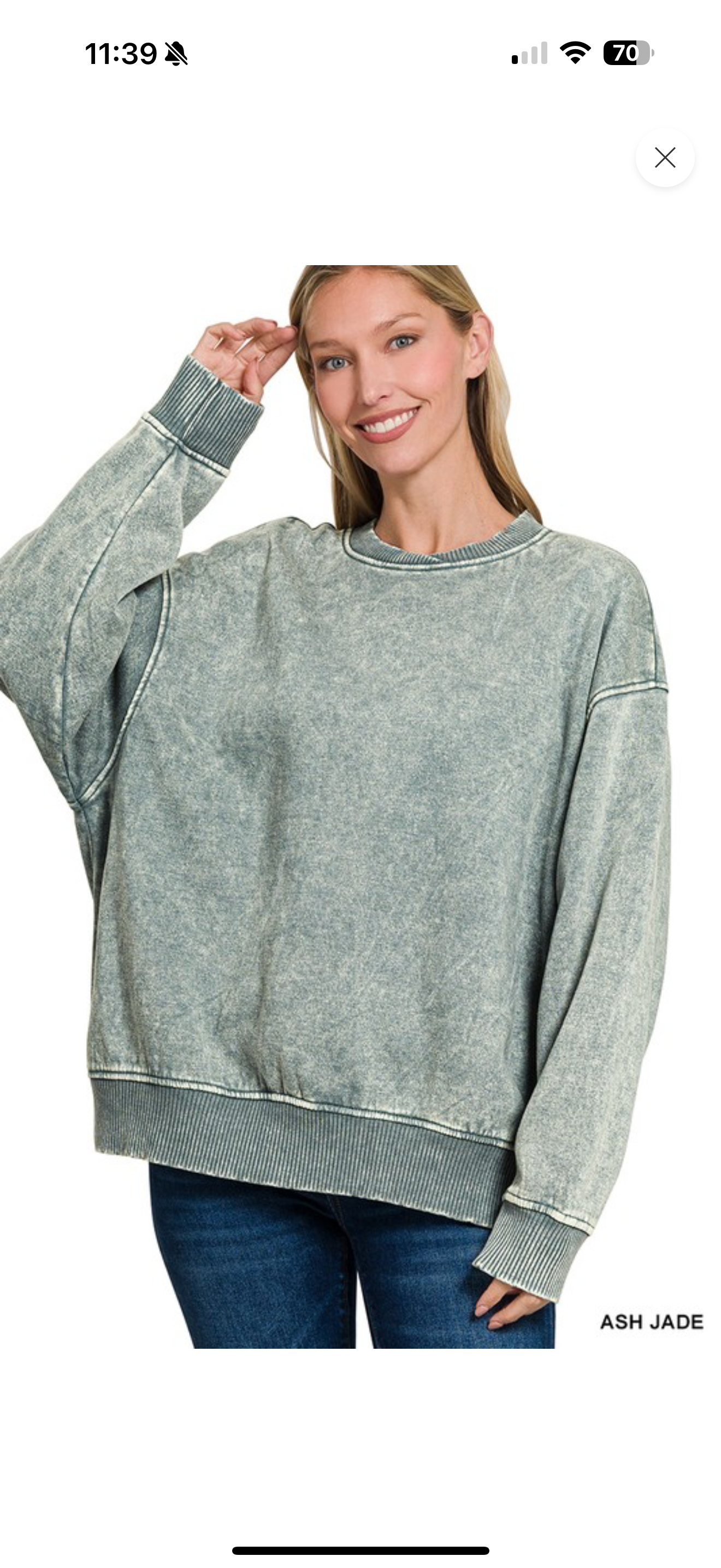 Acid Wash Oversized Fleece Pullover