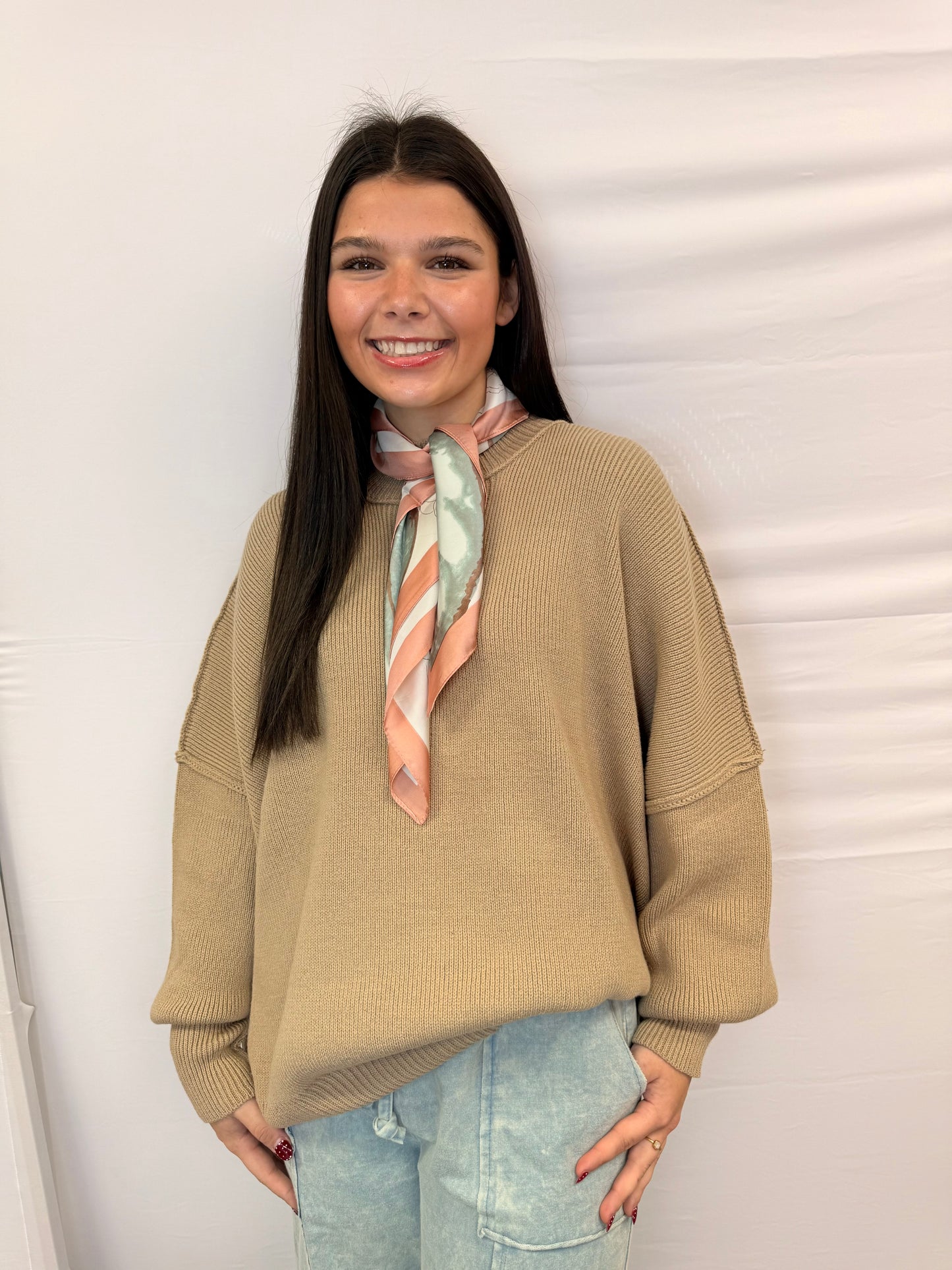 Side Slit Oversized Sweater