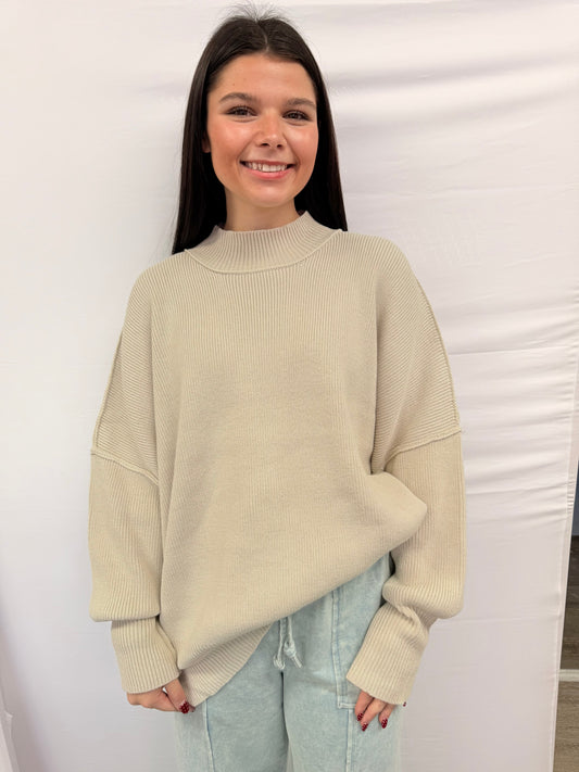 Side Slit Oversized Sweater