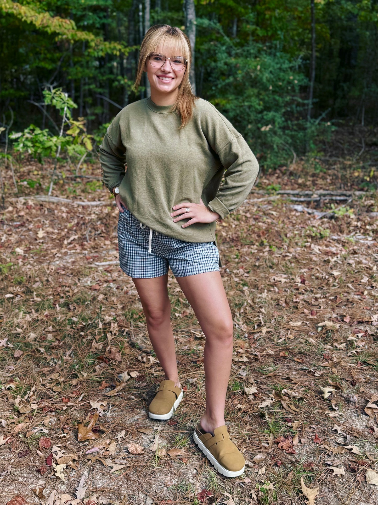 Checkered Boxer Style Shorts