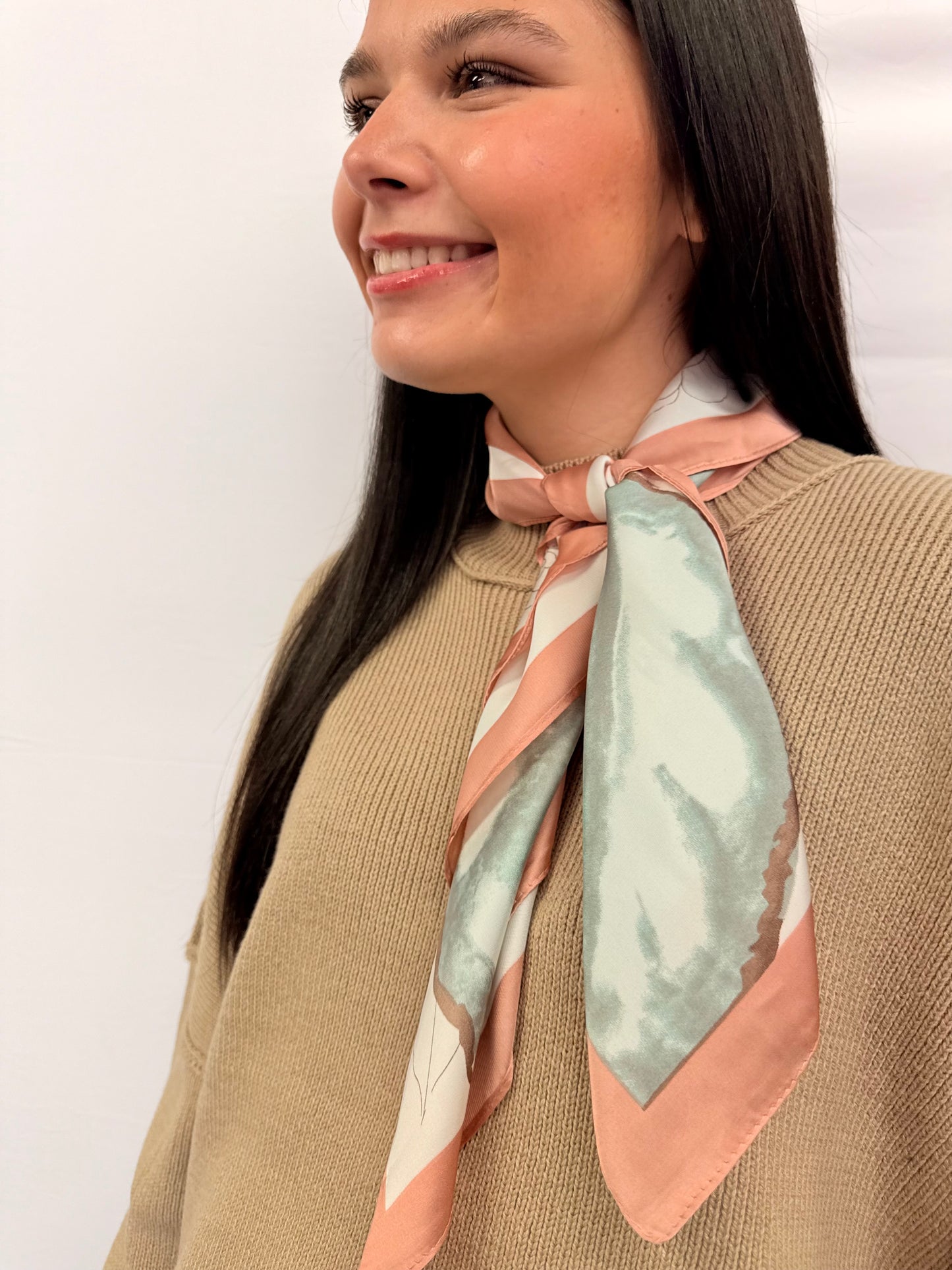 Floral Neutral Bandana Scarf