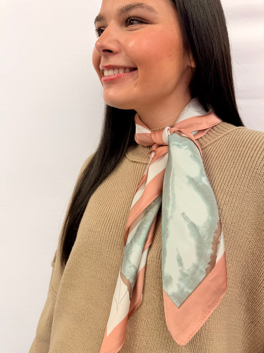 Floral Neutral Bandana Scarf