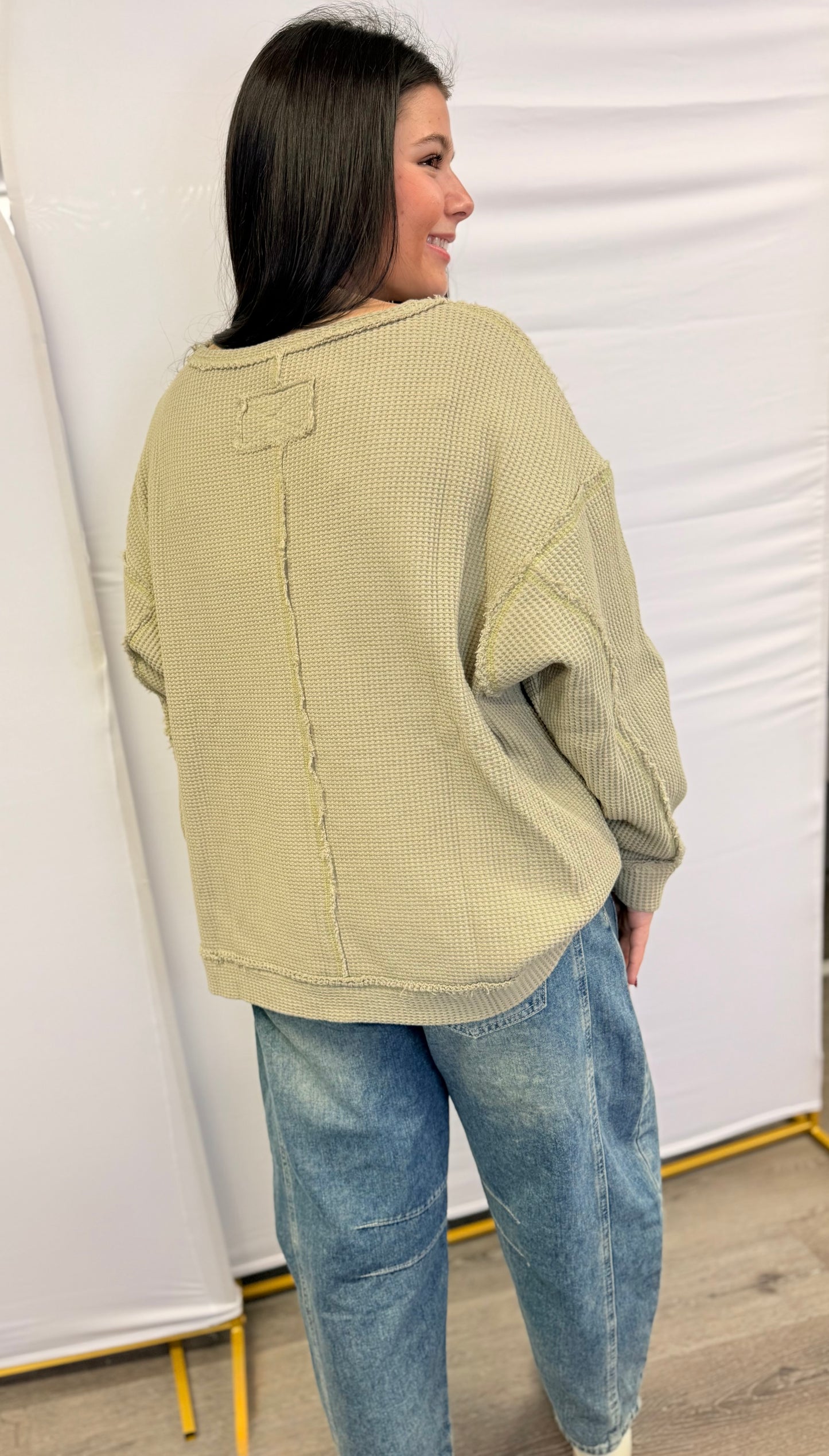 Thermal Texture Oversized Pullover