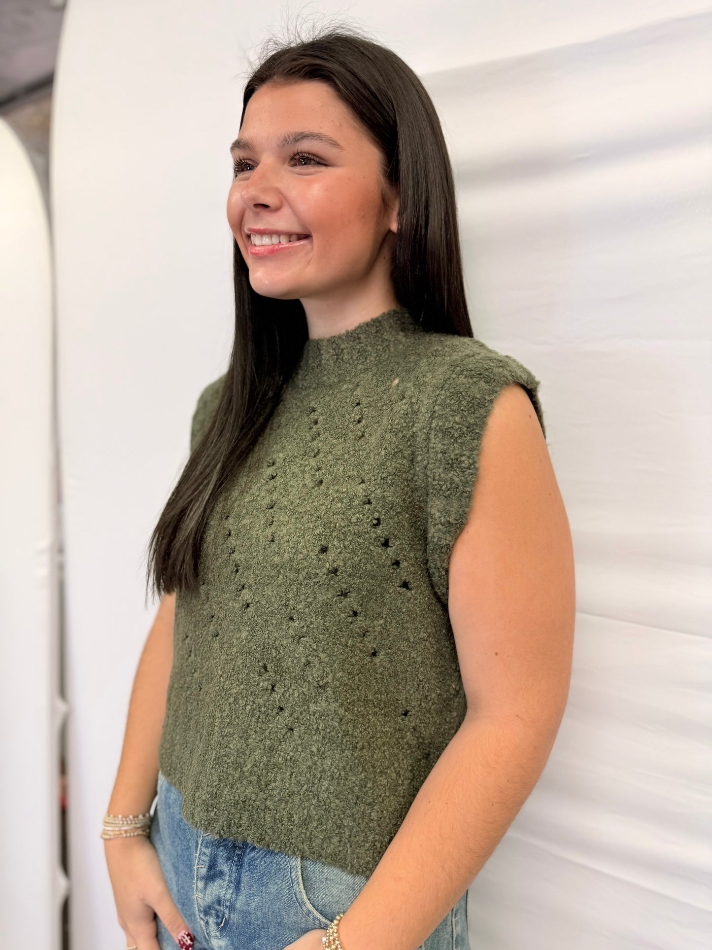 Dark Olive Sweater Vest