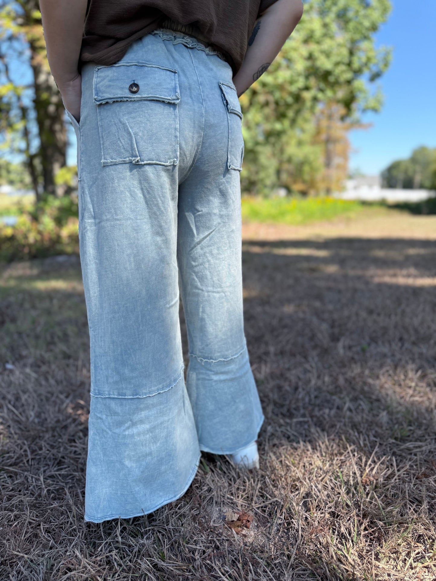 Mineral Washed Terry Knit Pants