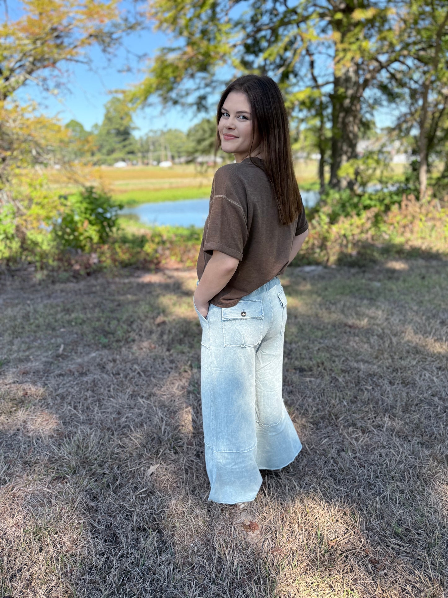 Mineral Washed Terry Knit Pants