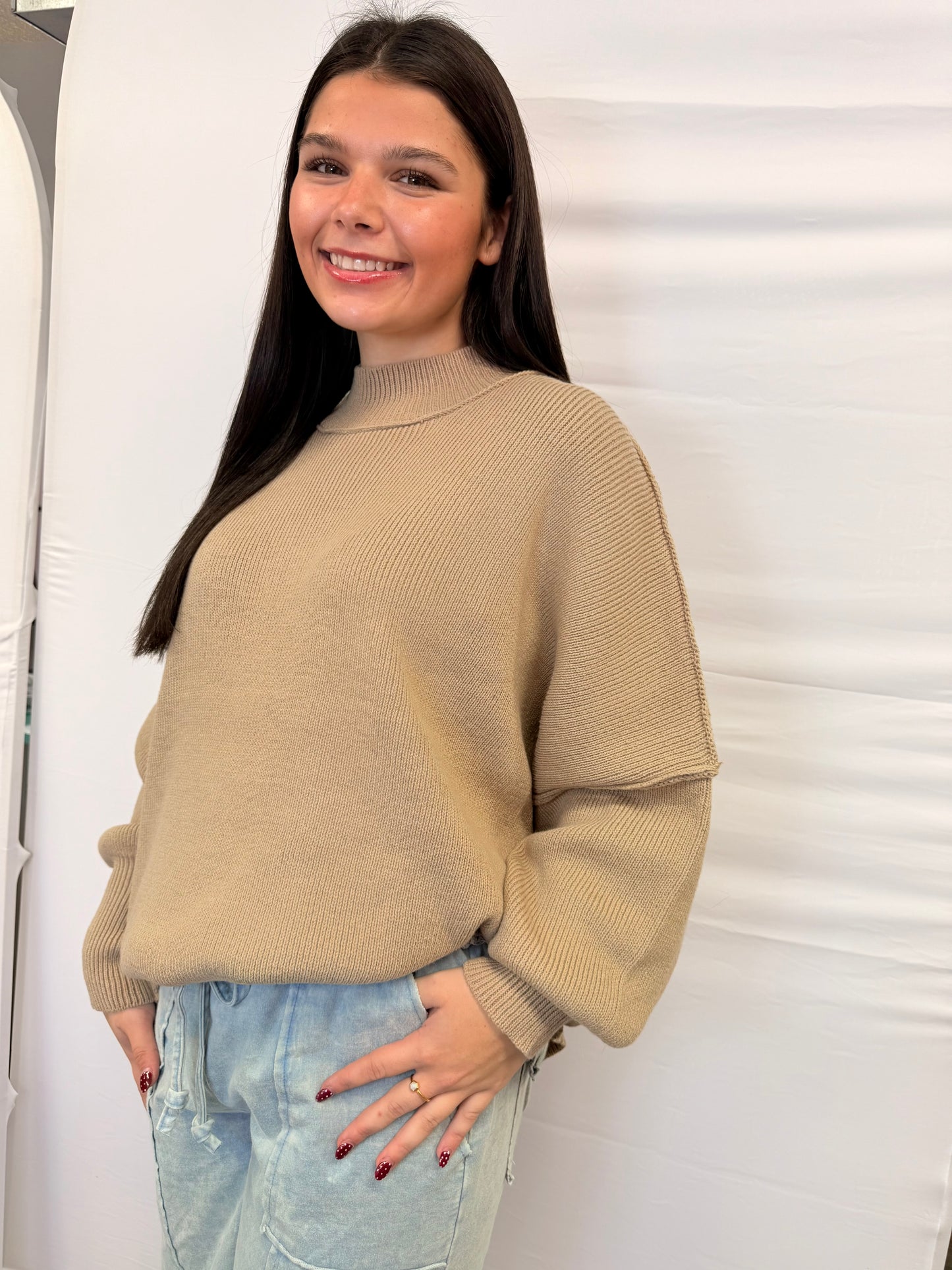 Side Slit Oversized Sweater