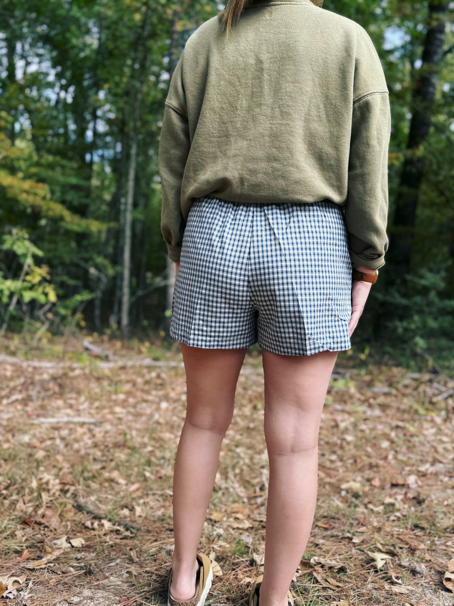 Checkered Boxer Style Shorts
