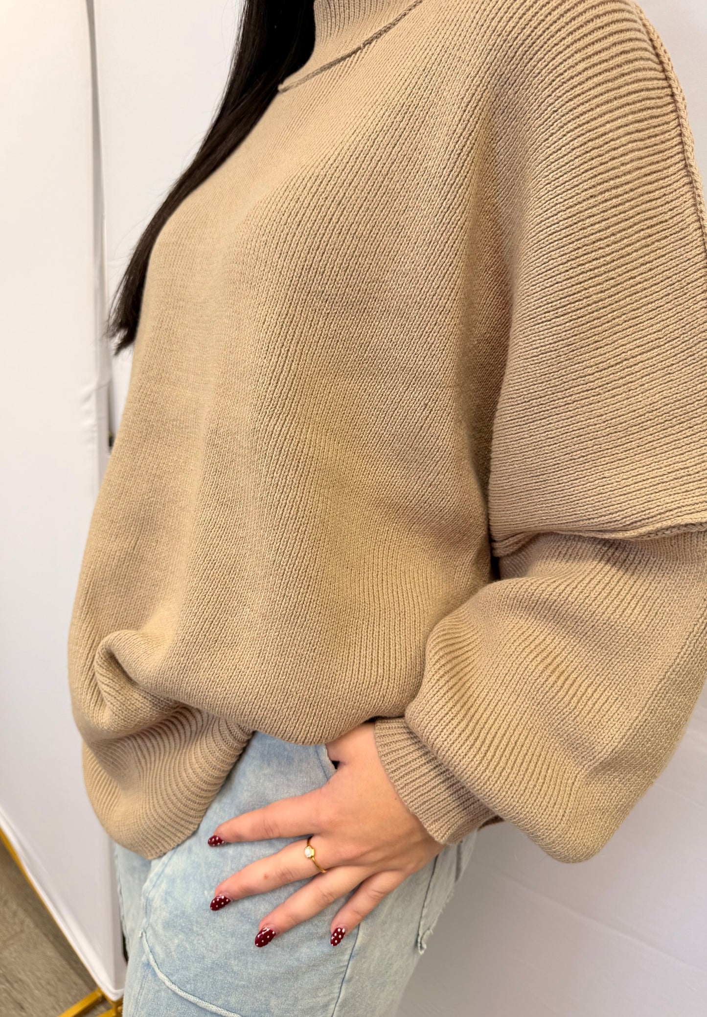 Side Slit Oversized Sweater